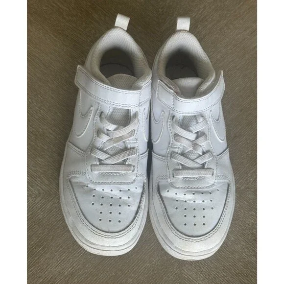 Nike Court Borough Low Little Kids Shoes Size 13C 2021 Classic All White RP $57 - Picture 4 of 8